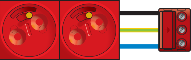 NIKO 2xWCD 2P+A 45x45/SLEUTEL