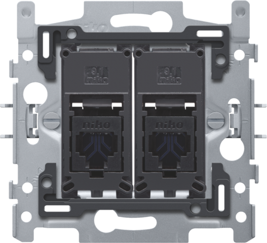 NIKO 2X RJ45 UTP CAT6A, VLAK