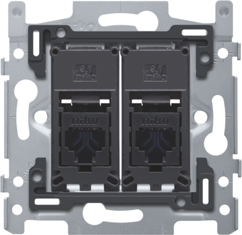 NIKO 2X RJ45 UTP CAT6A, VLAK