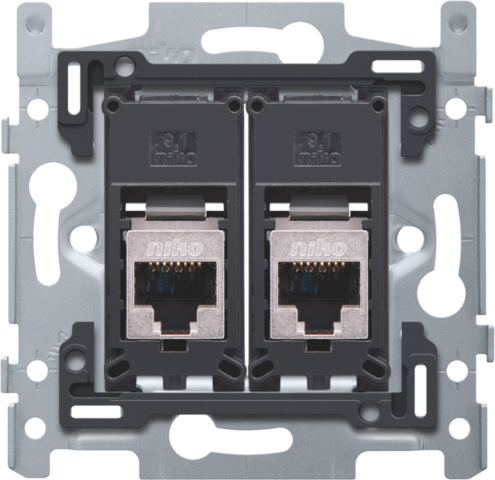 NIKO 2X RJ45 STP CAT6A, VLAK