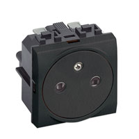 BTICINO LL-Ctdoos vlak 2P+A 16A 250V 2 mod steekkl. antraciet