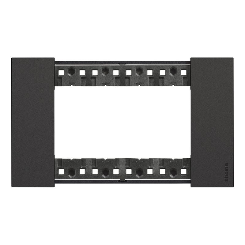 BTICINO LNOW afdekpl. 4 mod zwart vr houder ref K4704