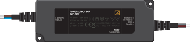 NIKO VOEDING 24VDC-60W-IP67