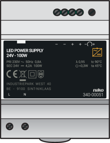 NIKO VOEDING 24VDC-100W DIN
