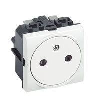 BTICINO LL-Ctdoos vlak 2P+A 16A 250V 2 mod steekkl. wit