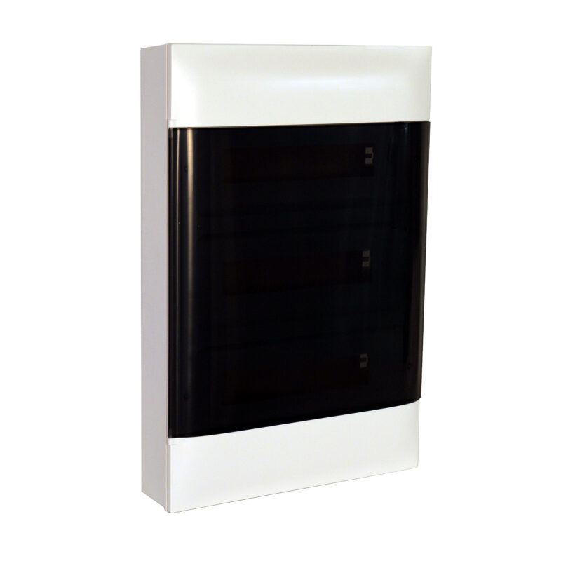 LEGRAND Wandkast opbouw 3 rijen-54mod. doorzichtige deur - Practibox