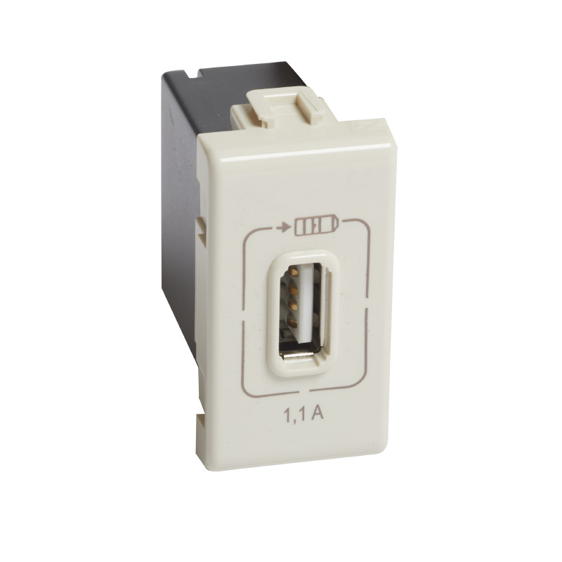 BTICINO Magic USB-lader 1.1A 1 module