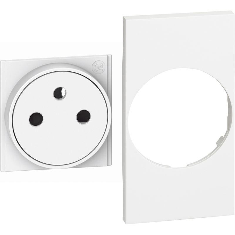 BTICINO LNOW vlakke sierpl.ctdoos 2P+A zand - 2 mod voor contactdoos