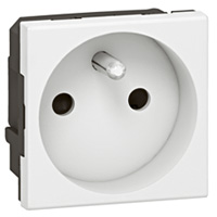 LEGRAND Mosaic ctdoos 2P+A schroefklem 10/16A 250V 2 mod. Wit