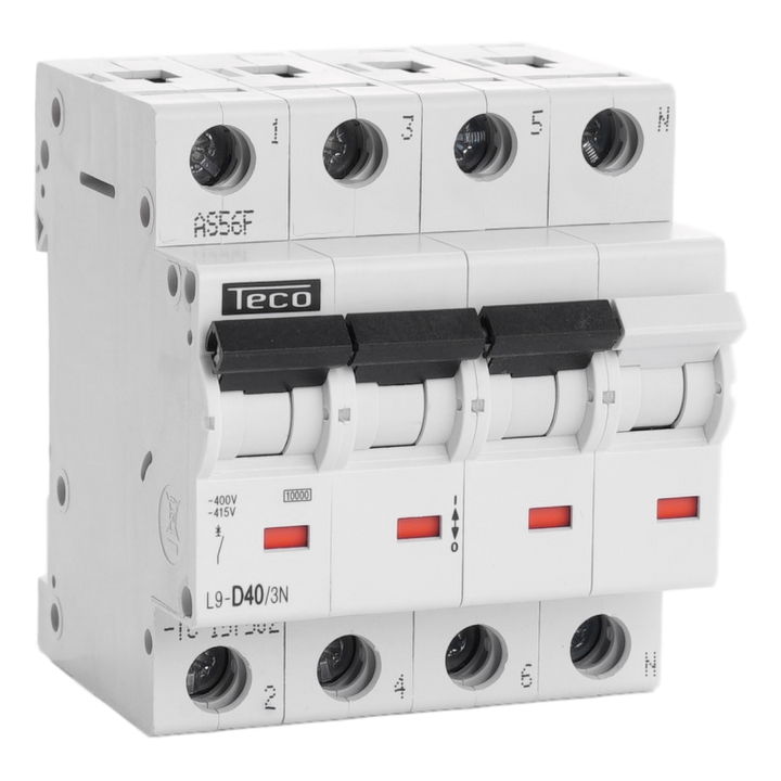 TECO Automaat TC 3P+N 40A 10kA Curve D