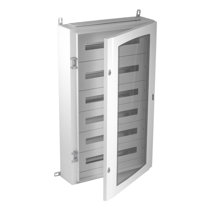 IDE Met. kast IP65 144mod.Doorzich.Deur(150mm)+KITTT+bevestiging