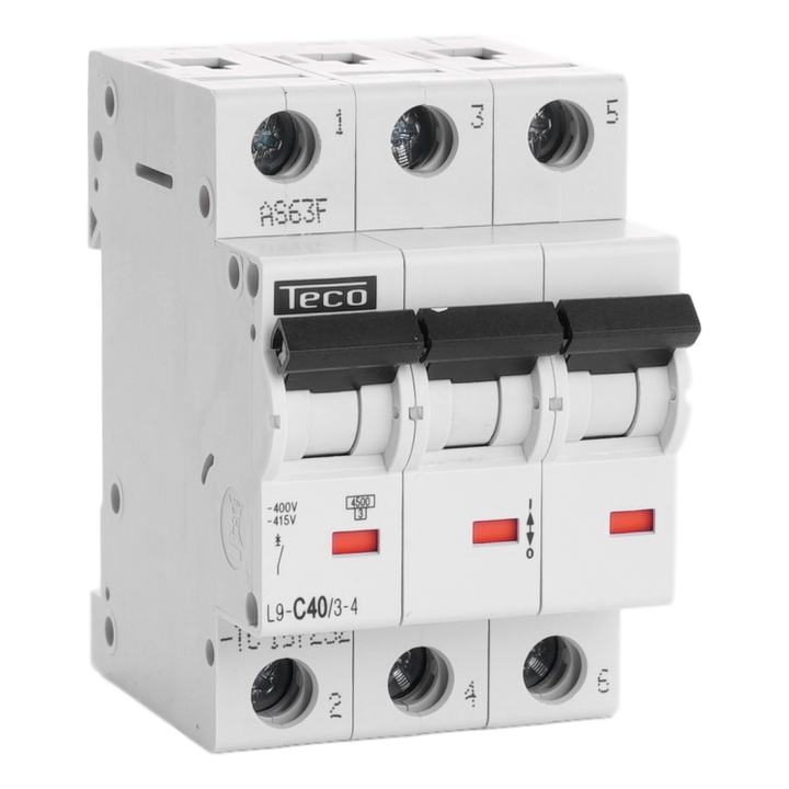 TECO Automaat TC 3P 40A 4,5kA Curve C
