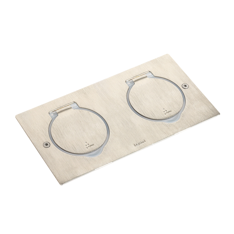 LEGRAND Vloerctdozen rechth. 2x2P+A inox