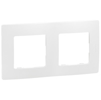 LEGRAND Niloé dubbele afdekpl. wit hartafstand 71mm vert./ horiz.