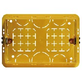 BTICINO INBOUWDOOS 3 MODULES VIERK. -GEEL- 106 X 71 X 52MM