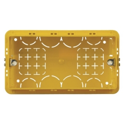 BTICINO INBOUWDOOS 4 MODULES VIERK. -GEEL- 130 X 71 X 52MM