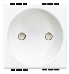 BTICINO STOPCONT. 2P CEBEC LIGHT 10/16A - 250V - 2 MODULES