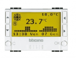 BTICINO THERMOSTAAT MET BATTERIJEN 3 MODULES LIGHT