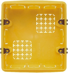 BTICINO Inbouwdoos 2x3 modules Recht. 120 x 107 x 52mm - geel