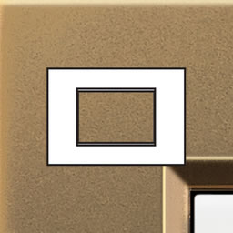 BTICINO LL-Rechthoek. afdekpl. 3 mod brons