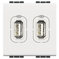 BTICINO LL lader 2x USB Type A 2400 mA - 5V-2 modules wit
