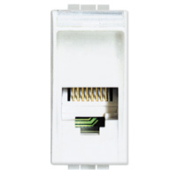 BTICINO CONNECTOR RJ11 LIGHT TEL - K10 - 1 MODULE - 2 PAAR