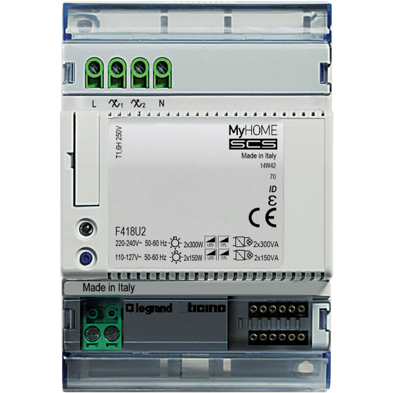 BTICINO MH - Universele dimmer voor LED - 4 DIN - 2 uitgangen