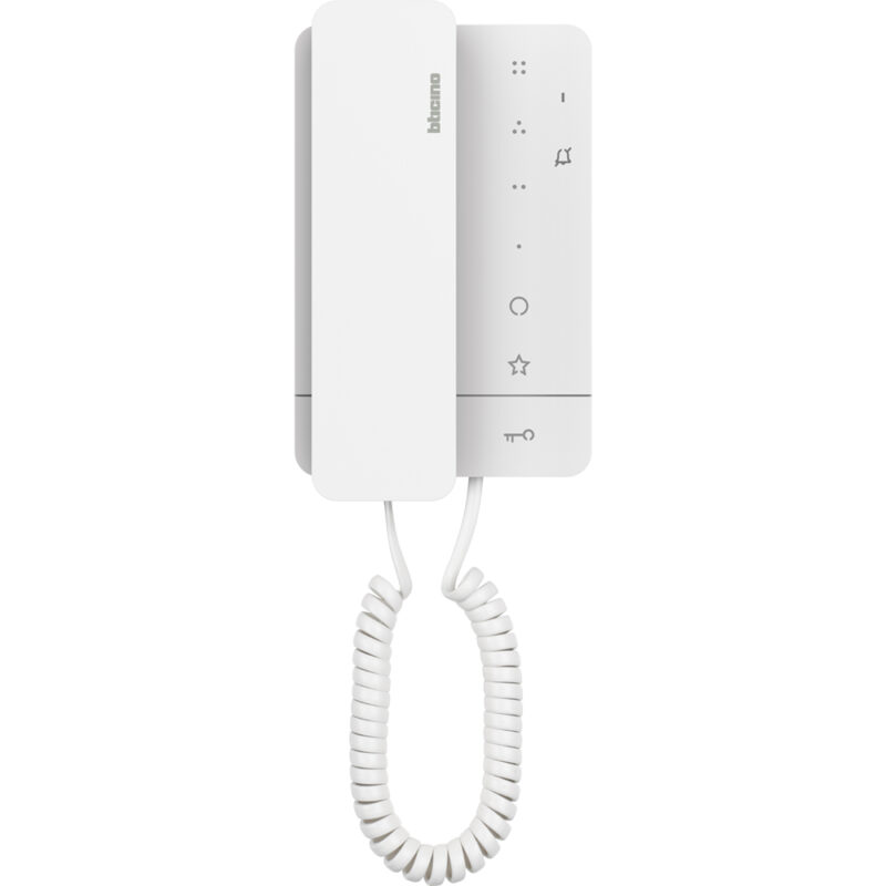 BTICINO AV - Binnenpost Classe100A16M audio met hoorn kleur wit