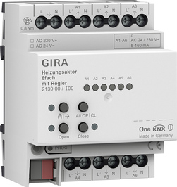 GIRA Verwarmingsactor 6-voudig met regelaar voor Gira One en KNX