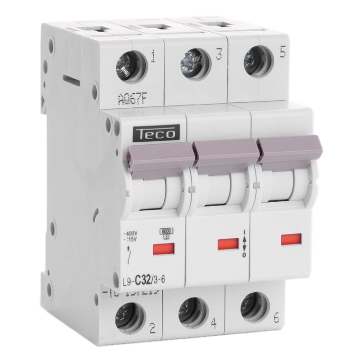TECO Automaat TC 3P 32A 6kA Curve C