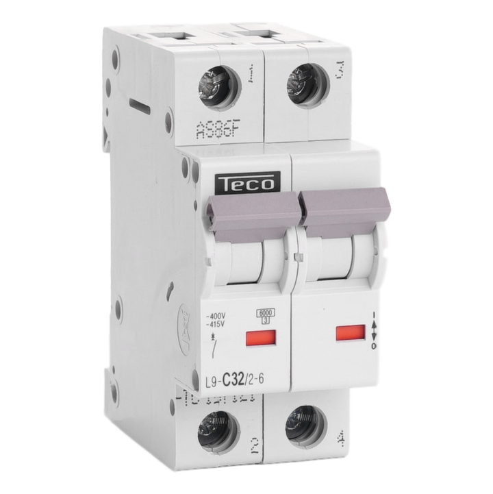 TECO Automaat TC 2P 32A 6kA Curve C