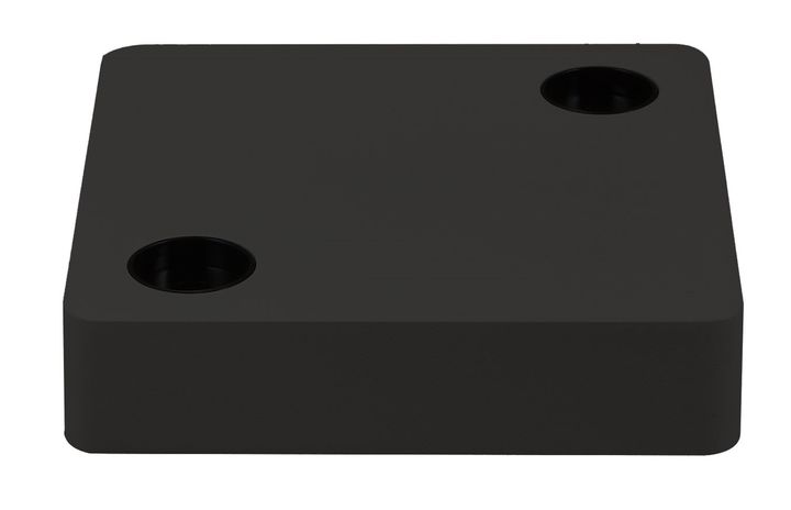 TECO Vierkante Basis 160x160x35 voor TECO LED NAULA Zw. 2x10W Dim