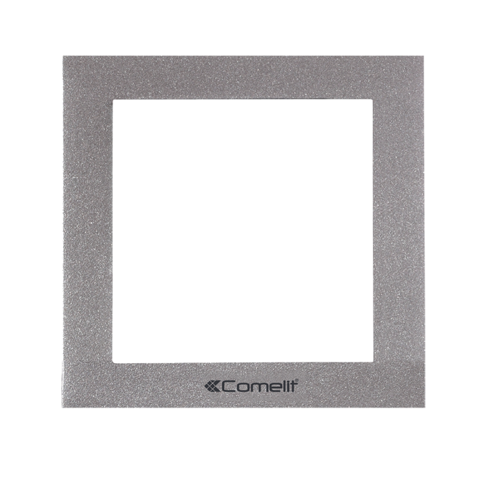 COMELIT POWERCOM-IKALL MODULEFRAME MET AFWERKKADER ZILVER 1 MOD.