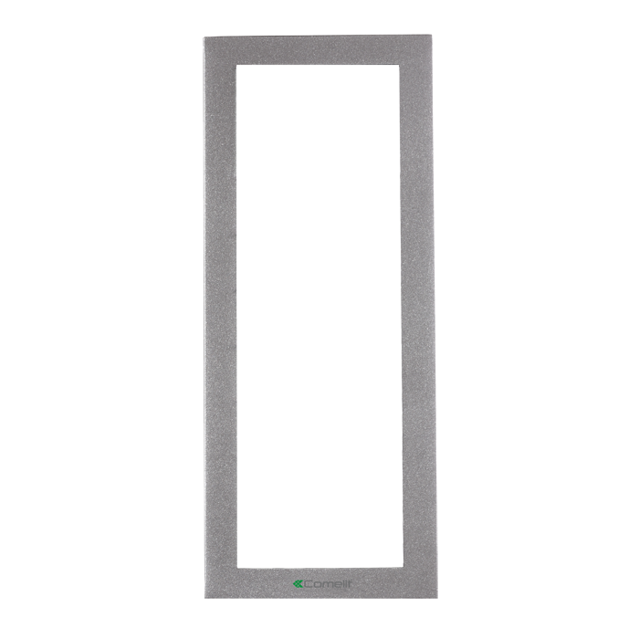 COMELIT POWERCOM-IKALL MODULEFRAME MET AFWERKKADER ZILVER 3 MOD.