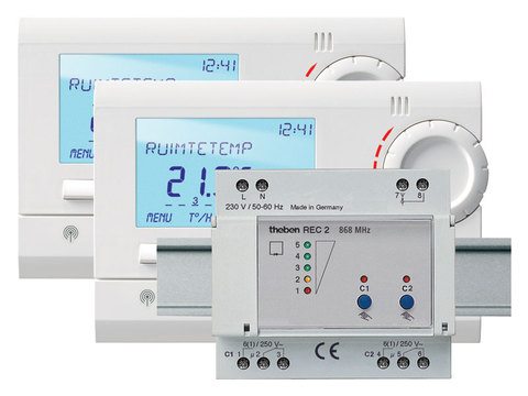 THEBEN Digitale klokthermostaat + ontvanger 2x 1,5V/230V 50HZ 24U/7J 2CO 6A
