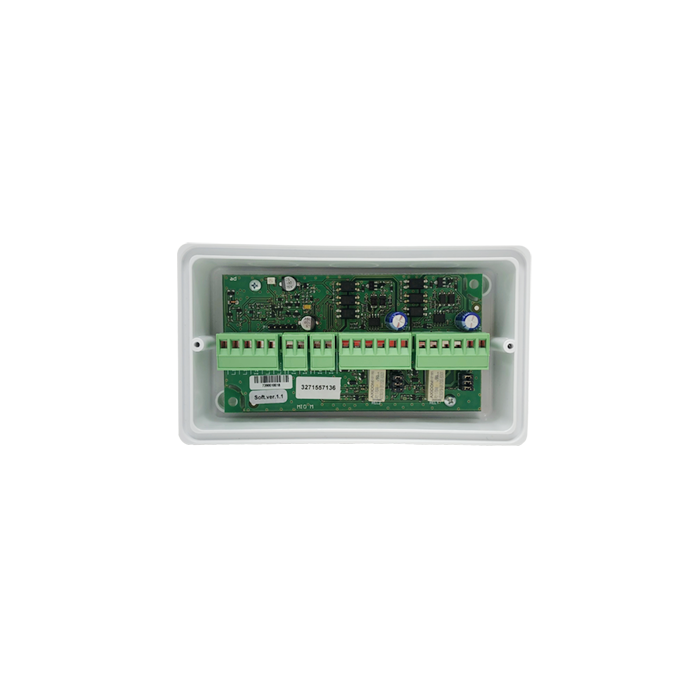 COMELIT GEADRESSEERDE MODULE MET TWEE BEWAAKTE ING. EN UITG. OF RELAIS