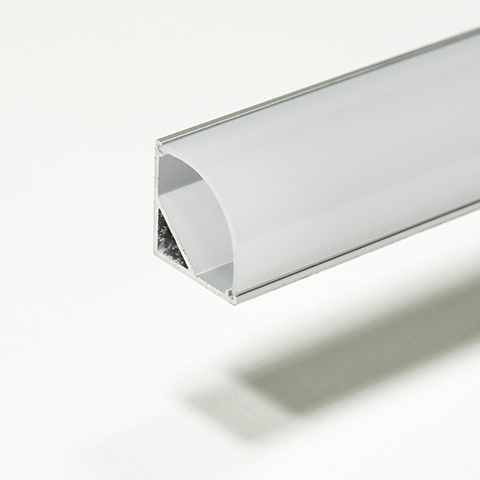PROLUMIA Aluminium profiel 2m Opbouw, hoekprofiel rond 16mm
