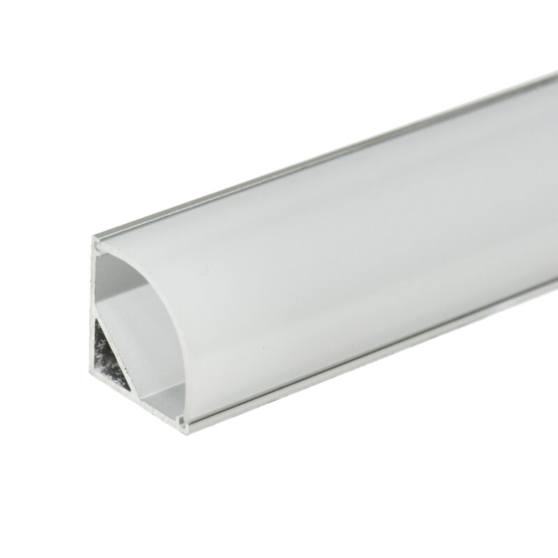 PROLUMIA Lens 2m, melkwit opbouw, hoekprofiel rond 16mm