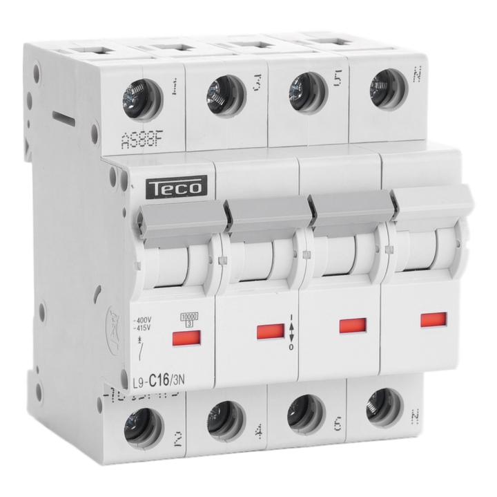 TECO Automaat TC 3P+N 16A 10kA Curve C