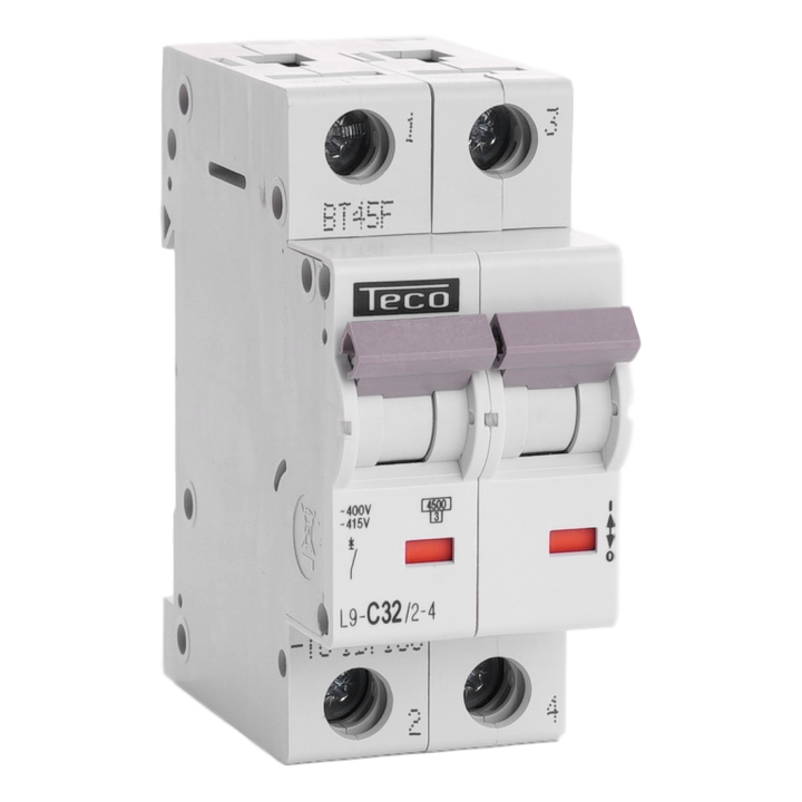 TECO Automaat TC 2P 32A 4,5kA Curve C