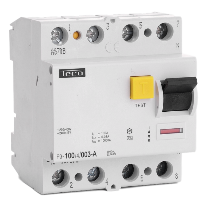 TECO Differentieelschak. TC 4P 100A 30mA Type A