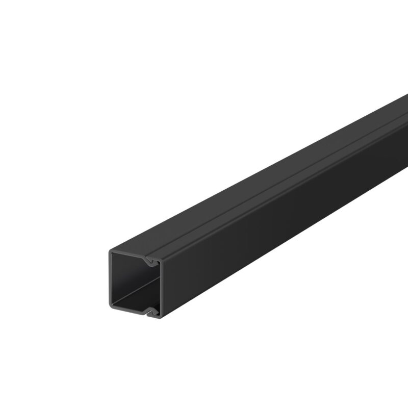 OBO WDK20020SW Wand- en plafondkanaal met bodemperforatie 2000x20x20 PVC diepzwart RAL 9005