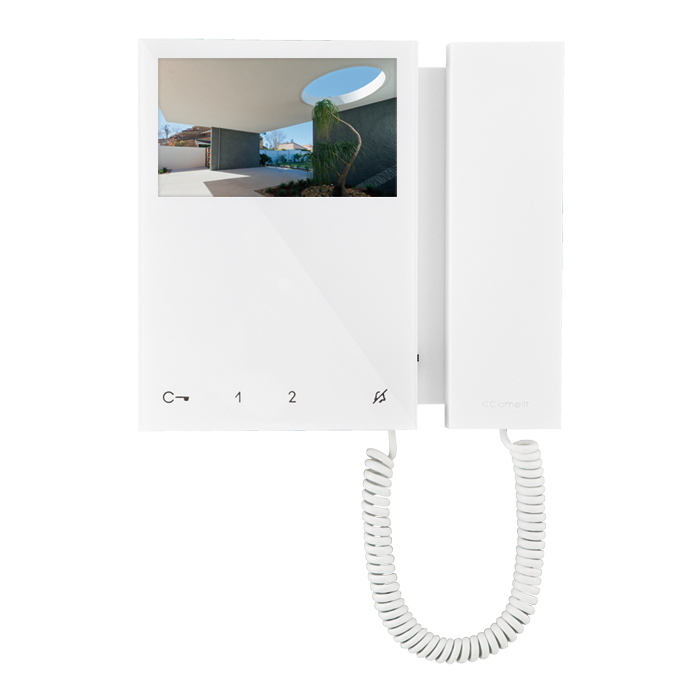 COMELIT MINI COLOUR MONITOR MET HOORN + MAG.LOOP KLEUR WIT, SBTOP SYSTEEM