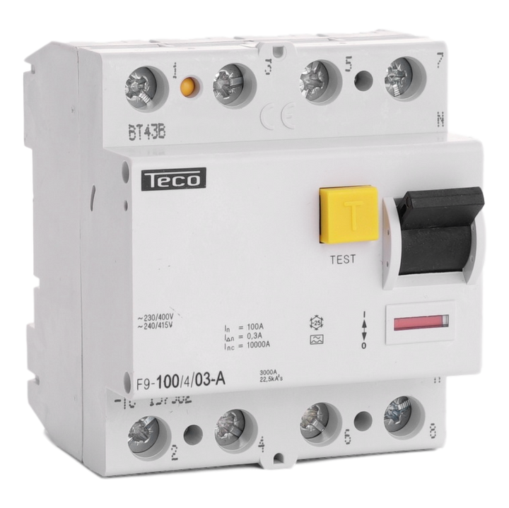 TECO Differentieelschak. TC 4P 100A 300mA Type A