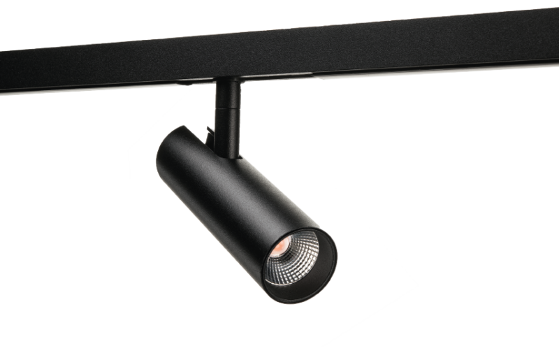SG LIGHTING ZIP Tube Micro zwart LED 3000K Fase afsnijding excl.extra ring