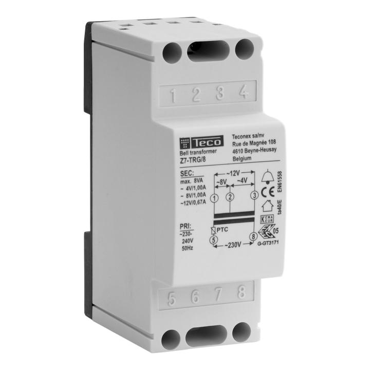 TECO Beltransformator TC 8VA 230VAC-4/8/12VAC