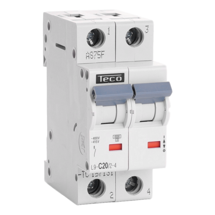 TECO Automaat TC 2P 20A 4,5kA Curve C