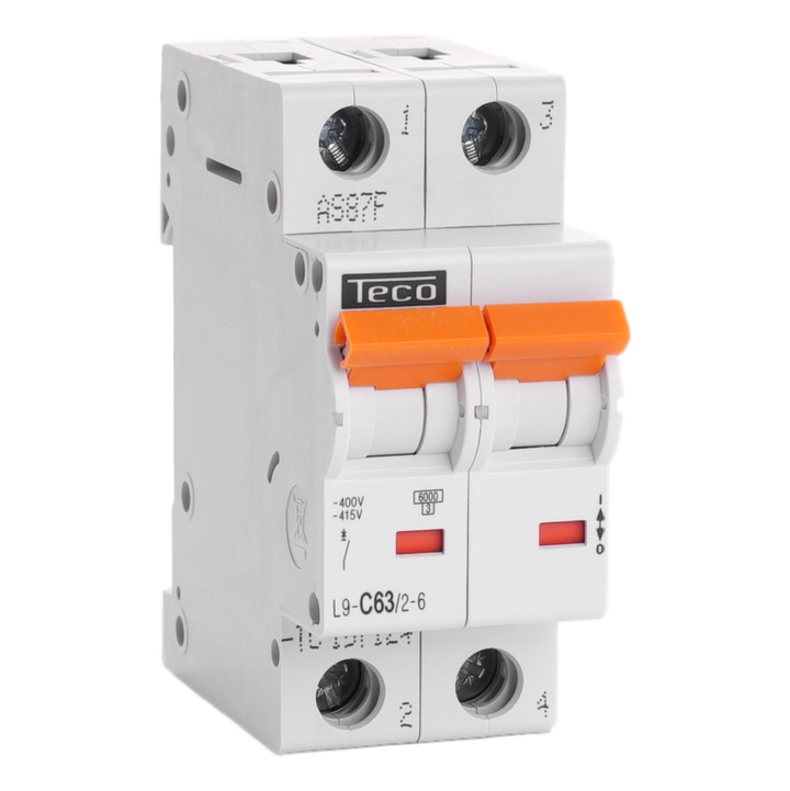 TECO Automaat TC 2P 63A 6kA Curve C