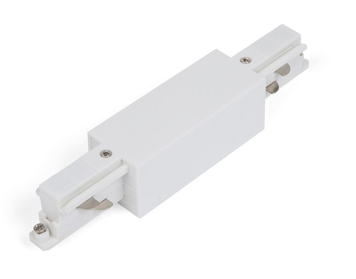 TECONEX Rechte connector met voedingspunt Wit voor Teco 3P-Track