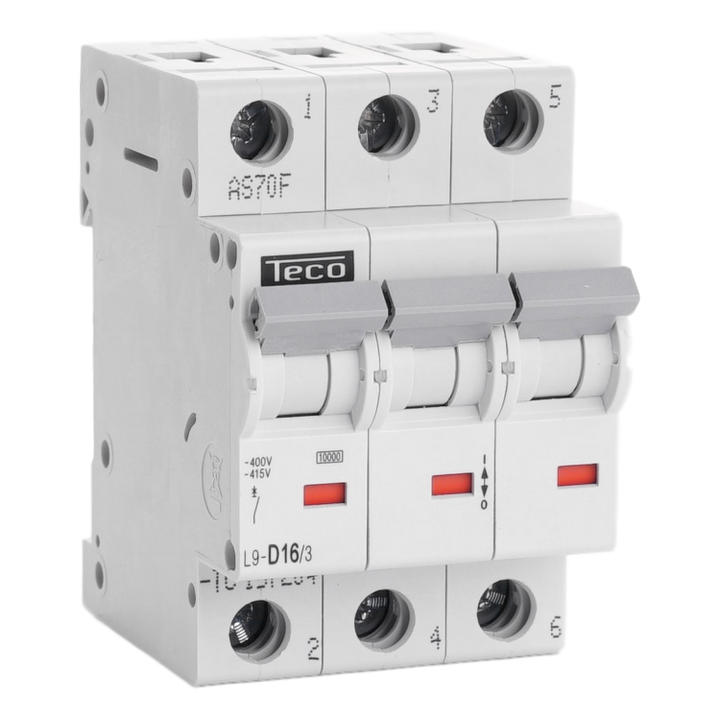 TECO Automaat TC 3P 16A 10kA Curve D